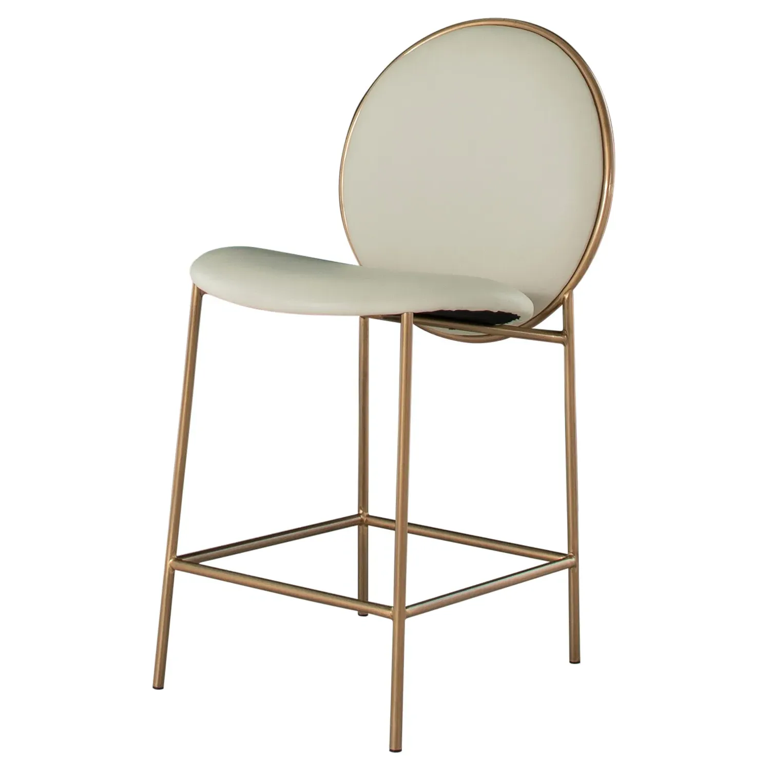 Evelyn Counter Stool - Cream, Faux Leather