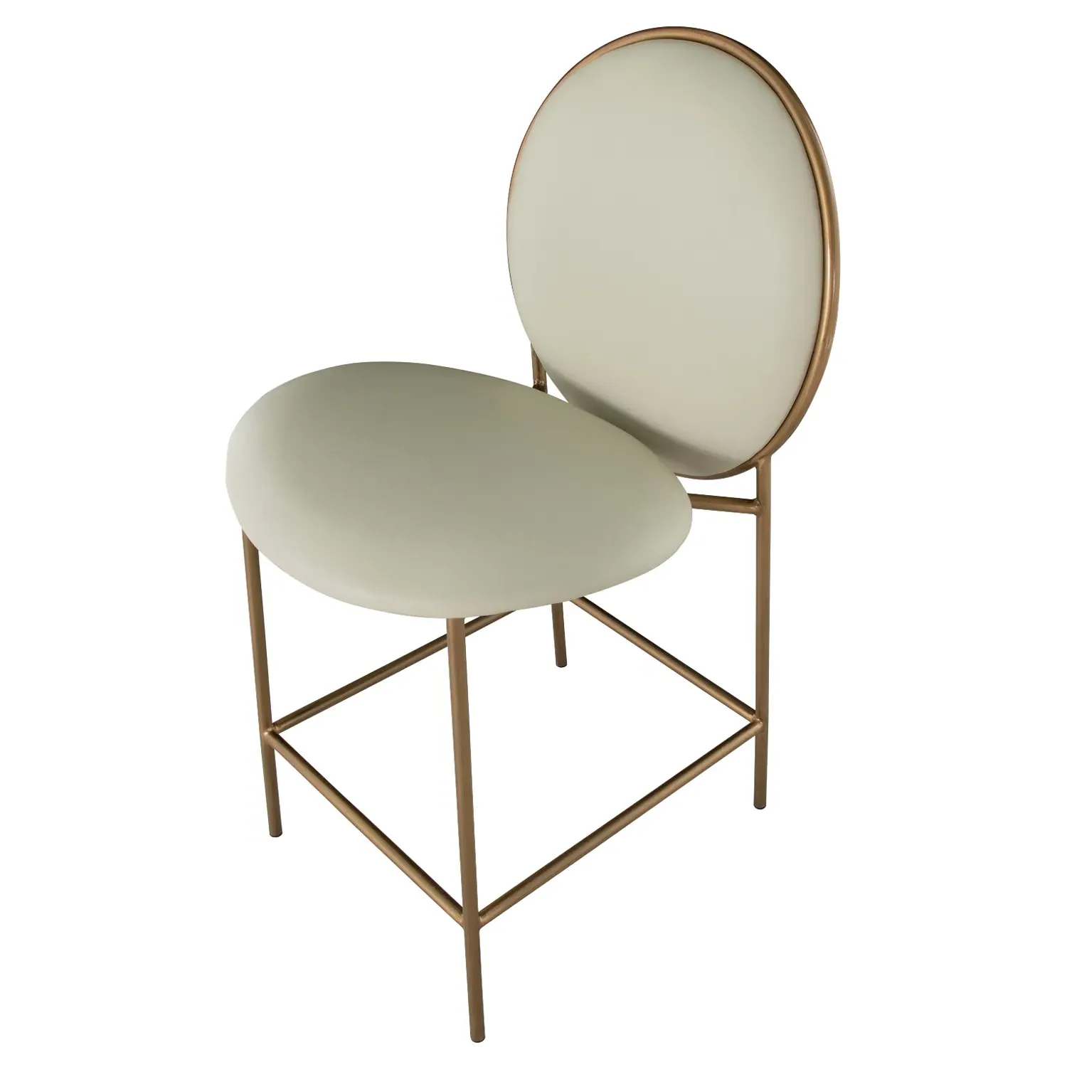 Evelyn Counter Stool - Cream, Faux Leather