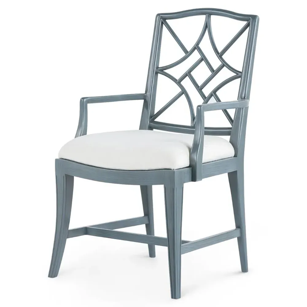 Evelyn Dining Arm Chair - Cream, Linen