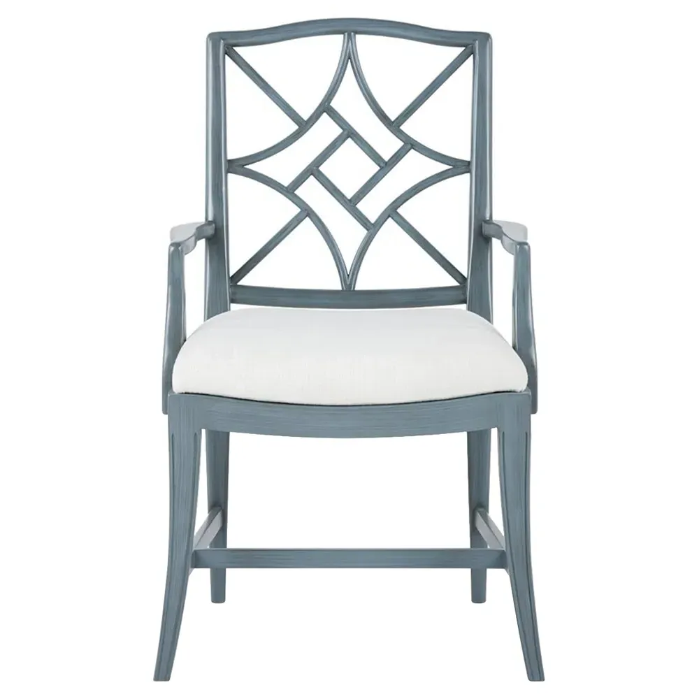 Evelyn Dining Arm Chair - Cream, Linen
