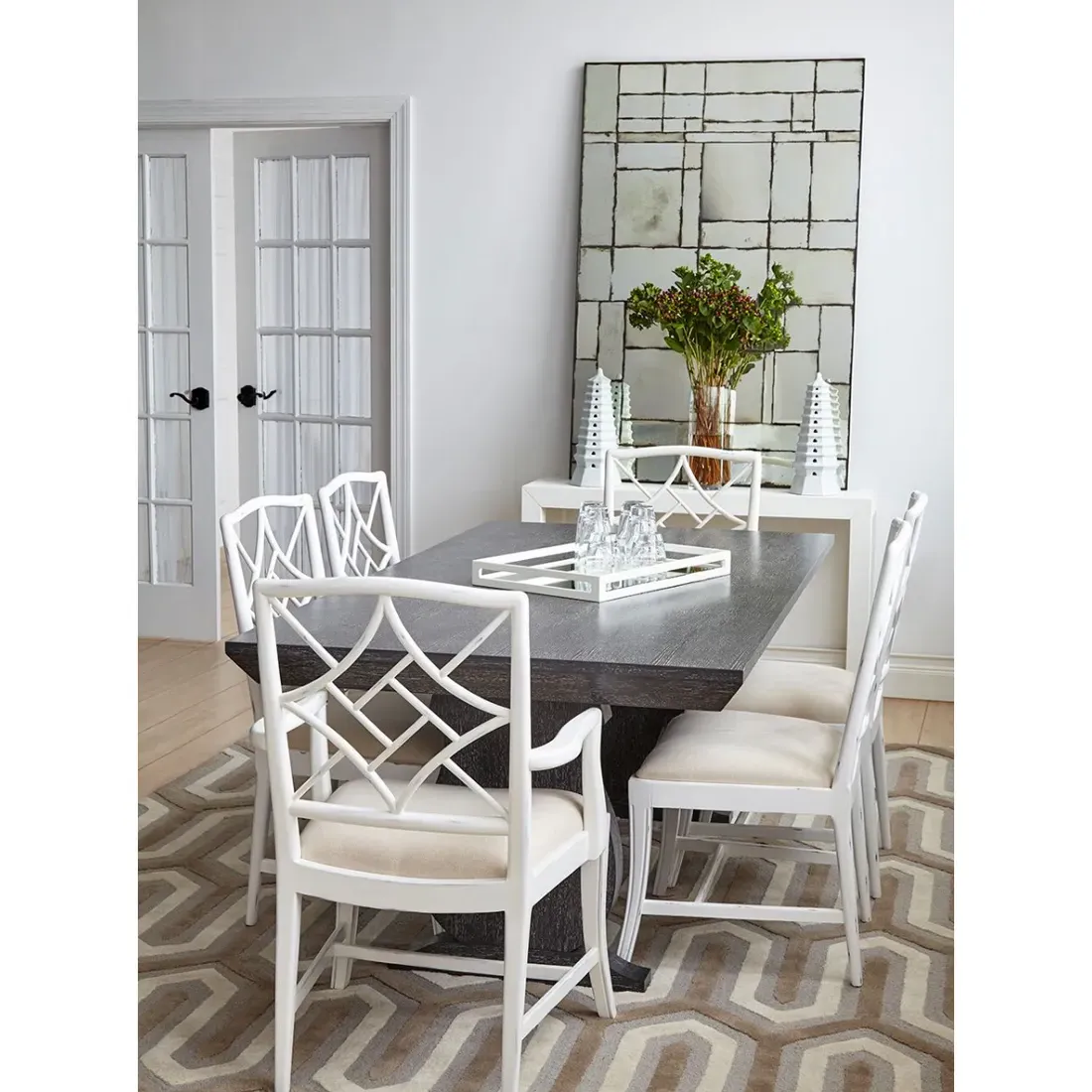 Evelyn Dining Chair - Eggshell White, Linen