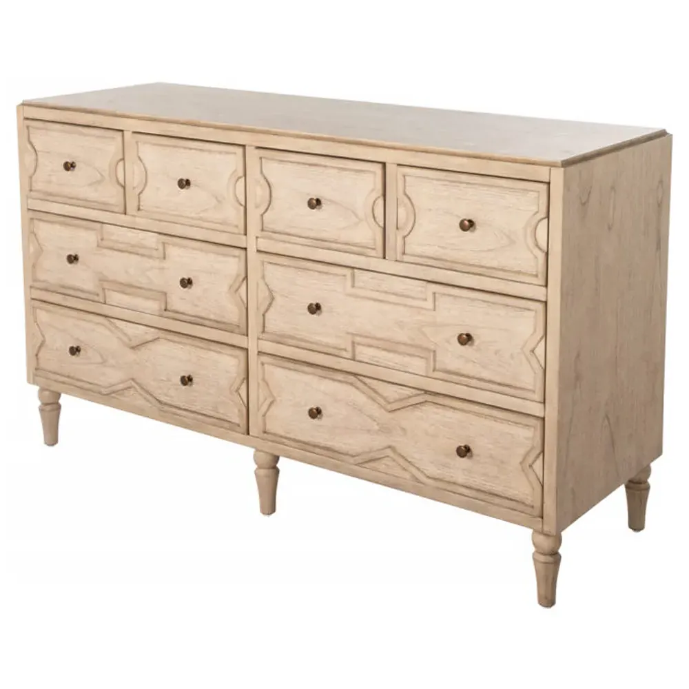 Everest French Country 8 Drawer Dresser - Brown, Wood