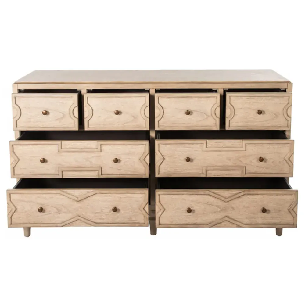 Everest French Country 8 Drawer Dresser - Brown, Wood