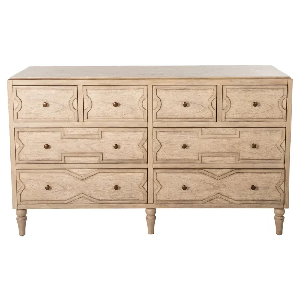 Everest French Country 8 Drawer Dresser - Brown, Wood image