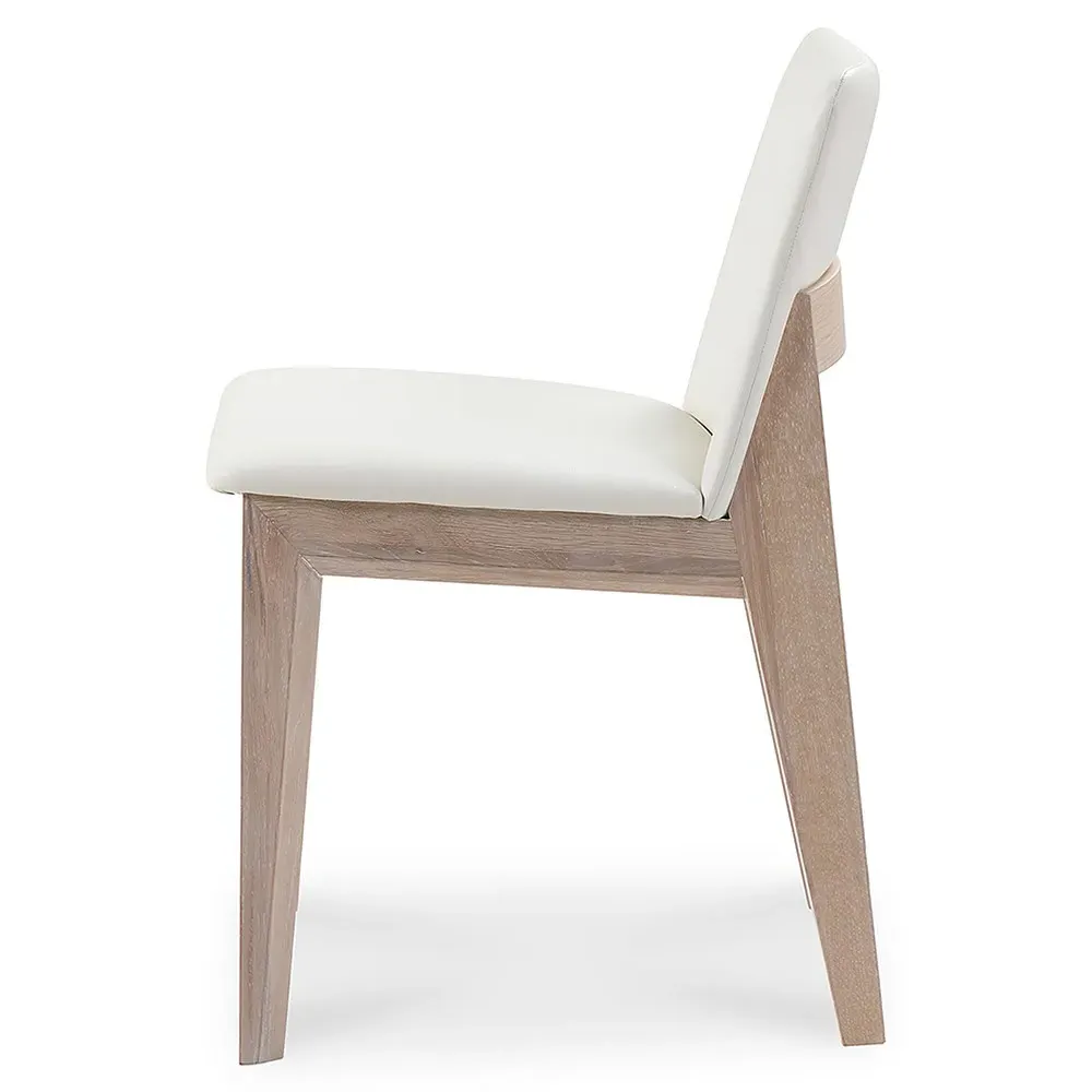 Everlee Dining Chair Set of 2 - White, Oak