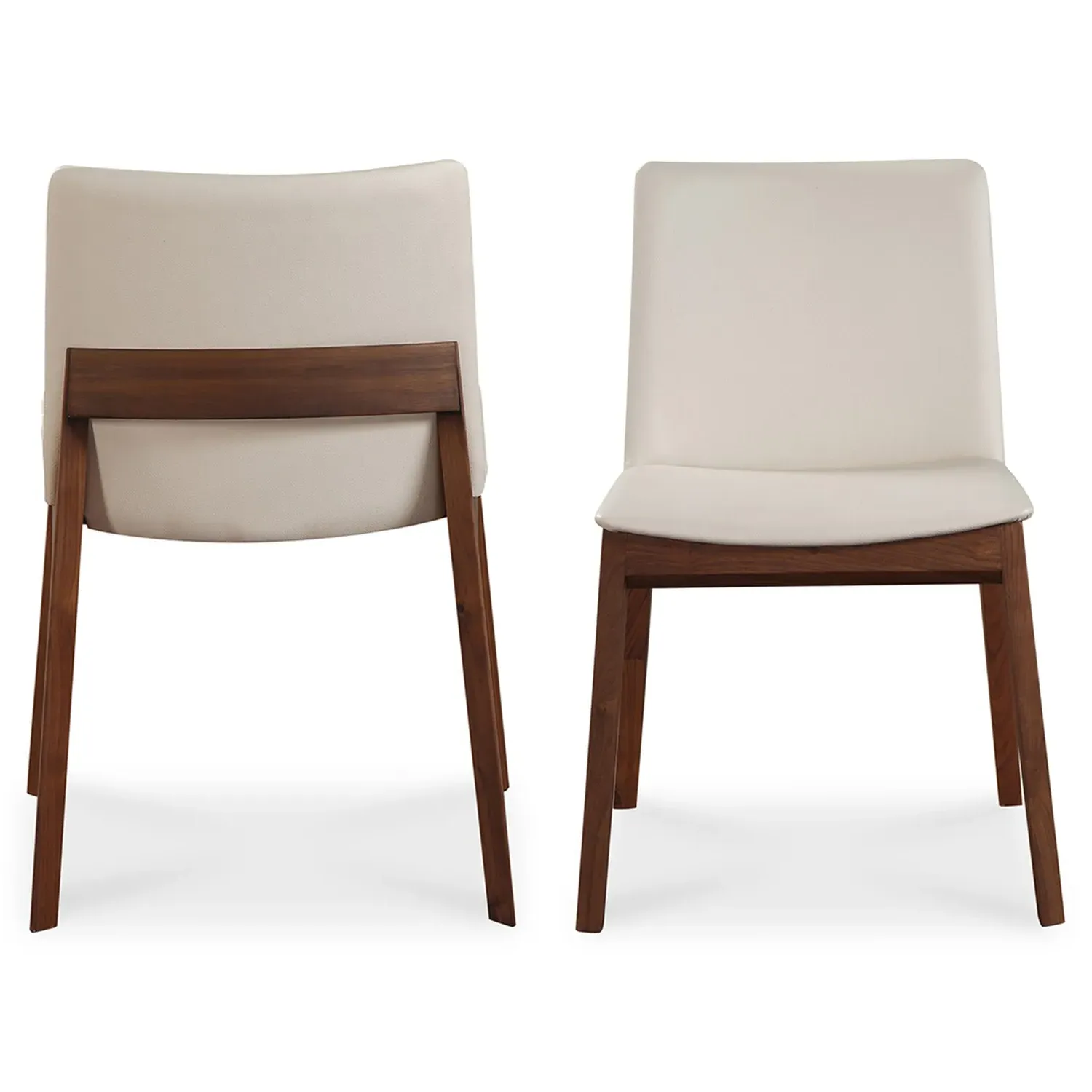 Everlee Dining Chair Set of 2 - White, Walnut