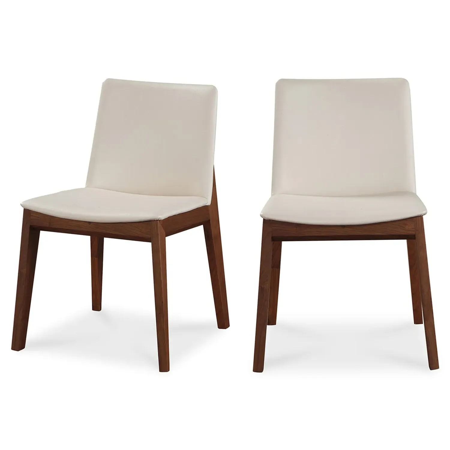 Everlee Dining Chair Set of 2 - White, Walnut