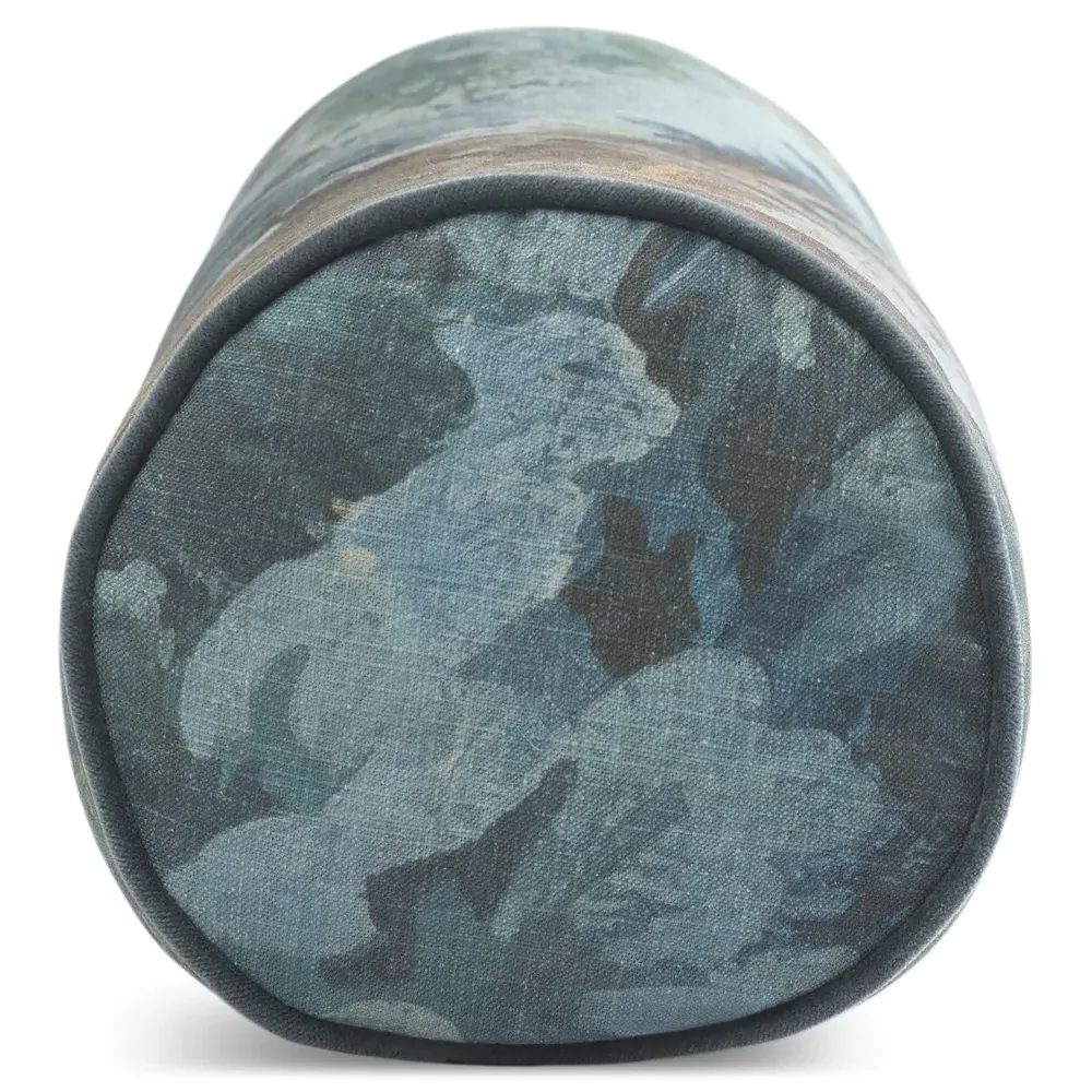 Everlee Secret Garden Bolster Pillow - Blue, Cotton