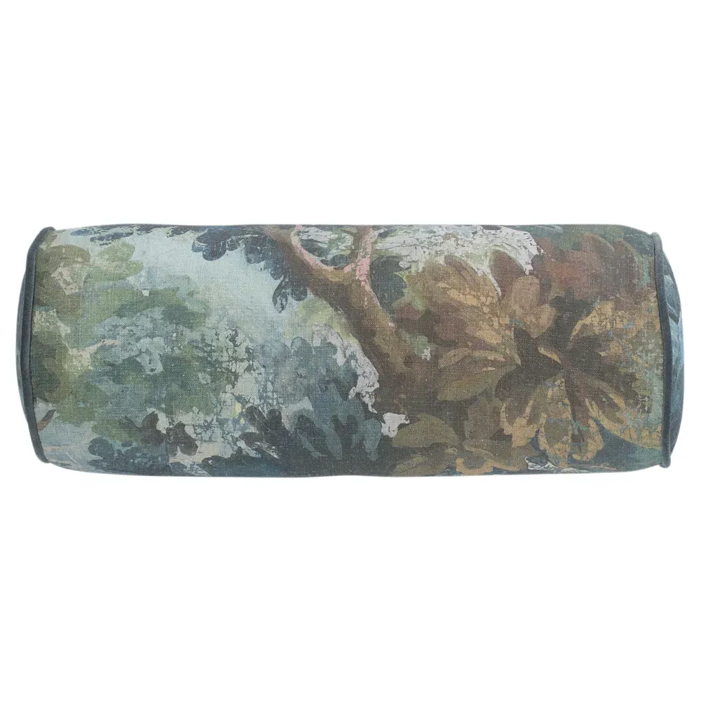 Everlee Secret Garden Bolster Pillow - Blue, Cotton