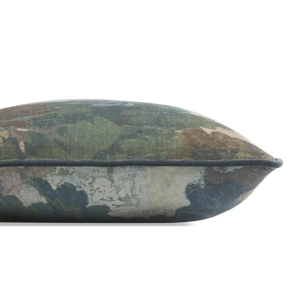 Everlee Secret Garden Lumbar Pillow - Blue, Cotton