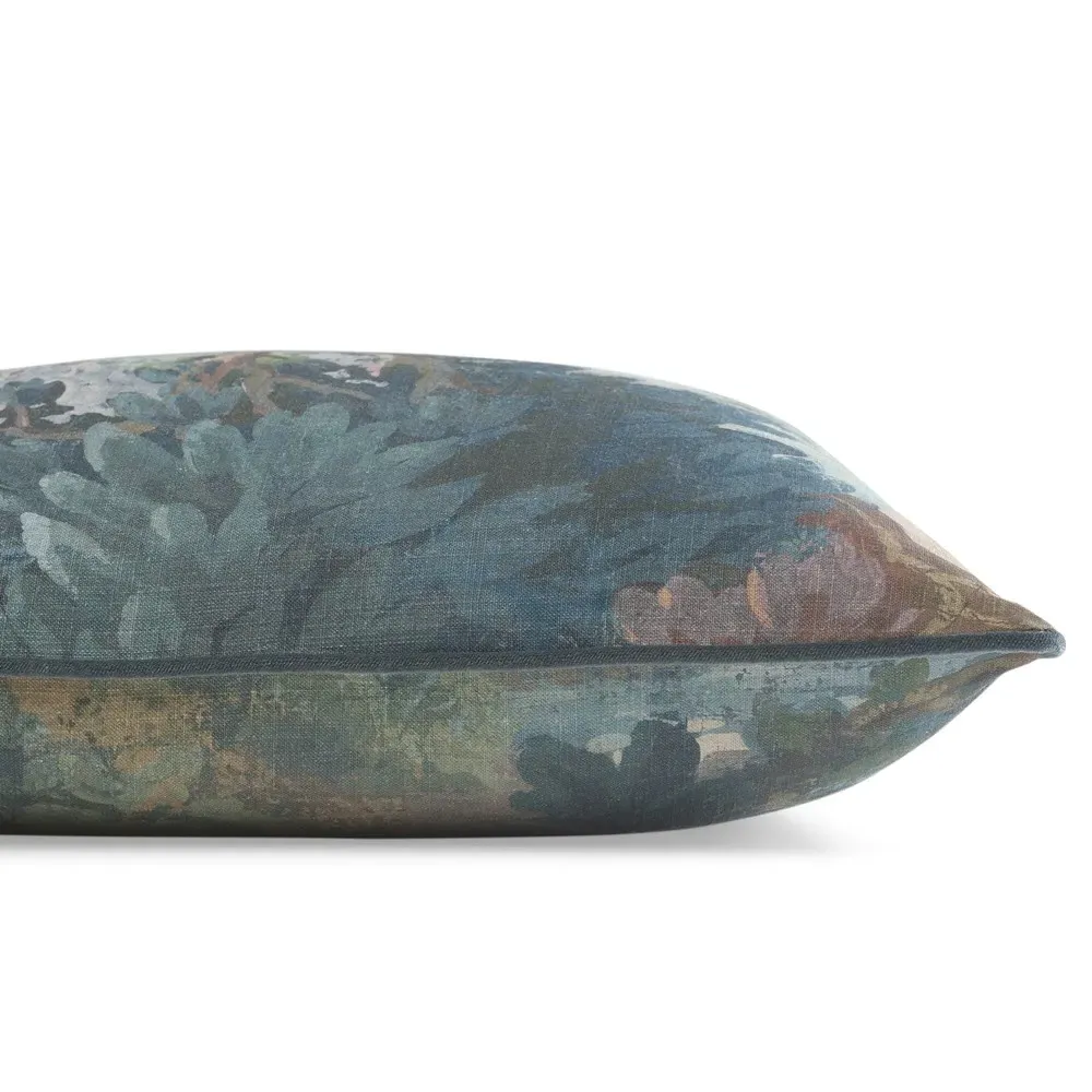 Everlee Secret Garden Throw Pillow - Blue, Cotton