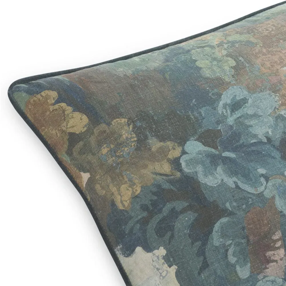 Everlee Secret Garden Throw Pillow - Blue, Cotton