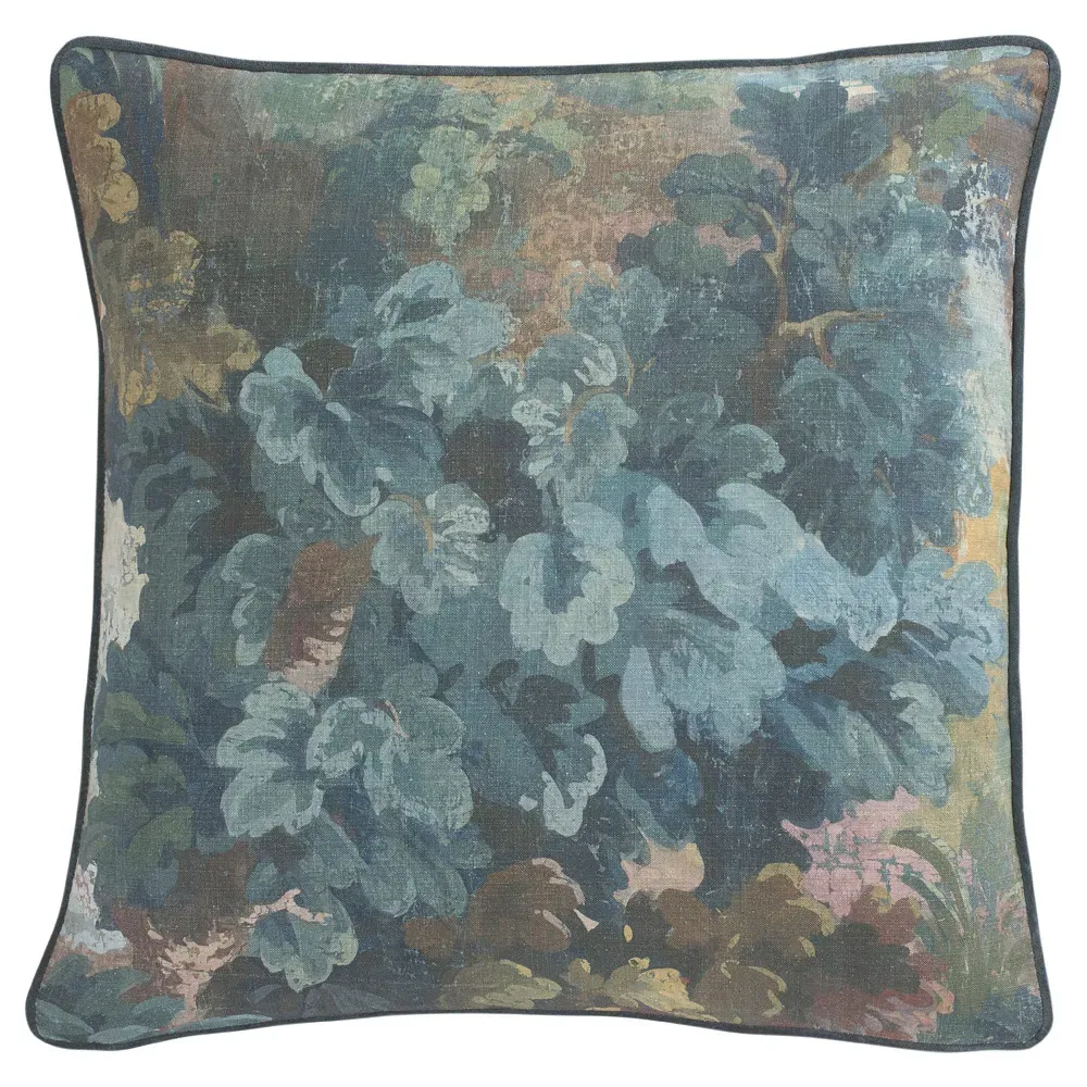 Everlee Secret Garden Throw Pillow - Blue, Cotton