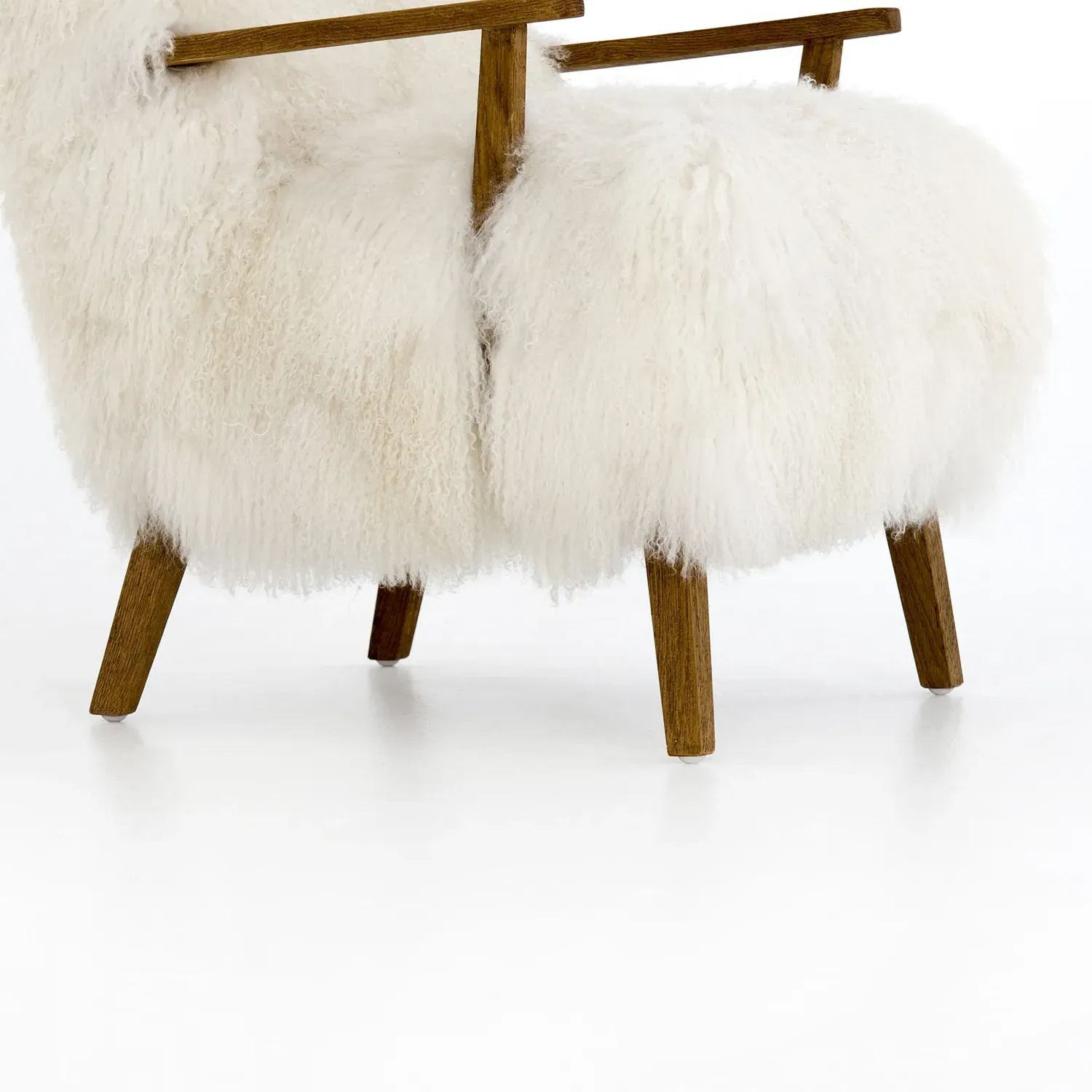 Everleigh Rustic Lodge Arm Chair - White, Oak