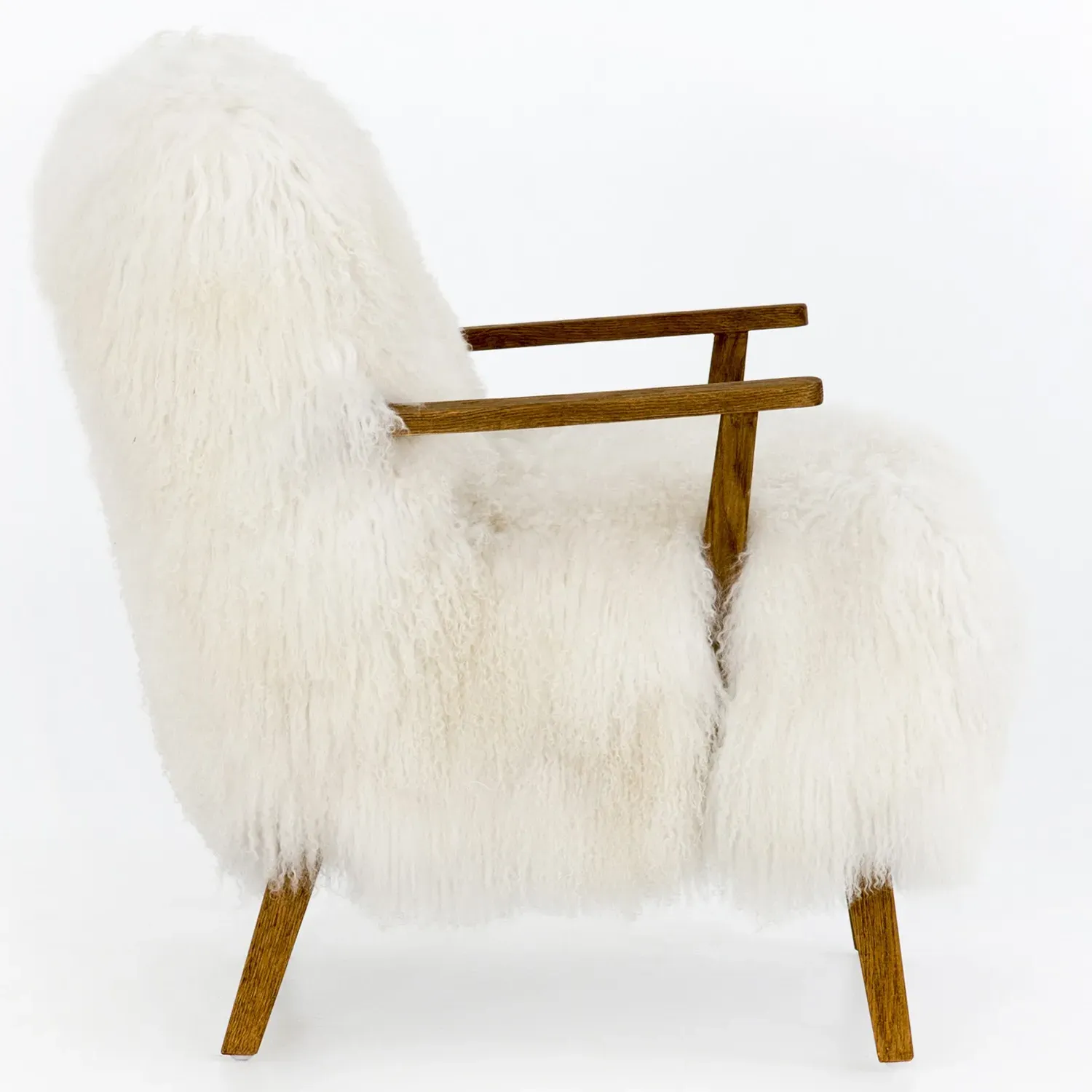 Everleigh Rustic Lodge Arm Chair - White, Oak