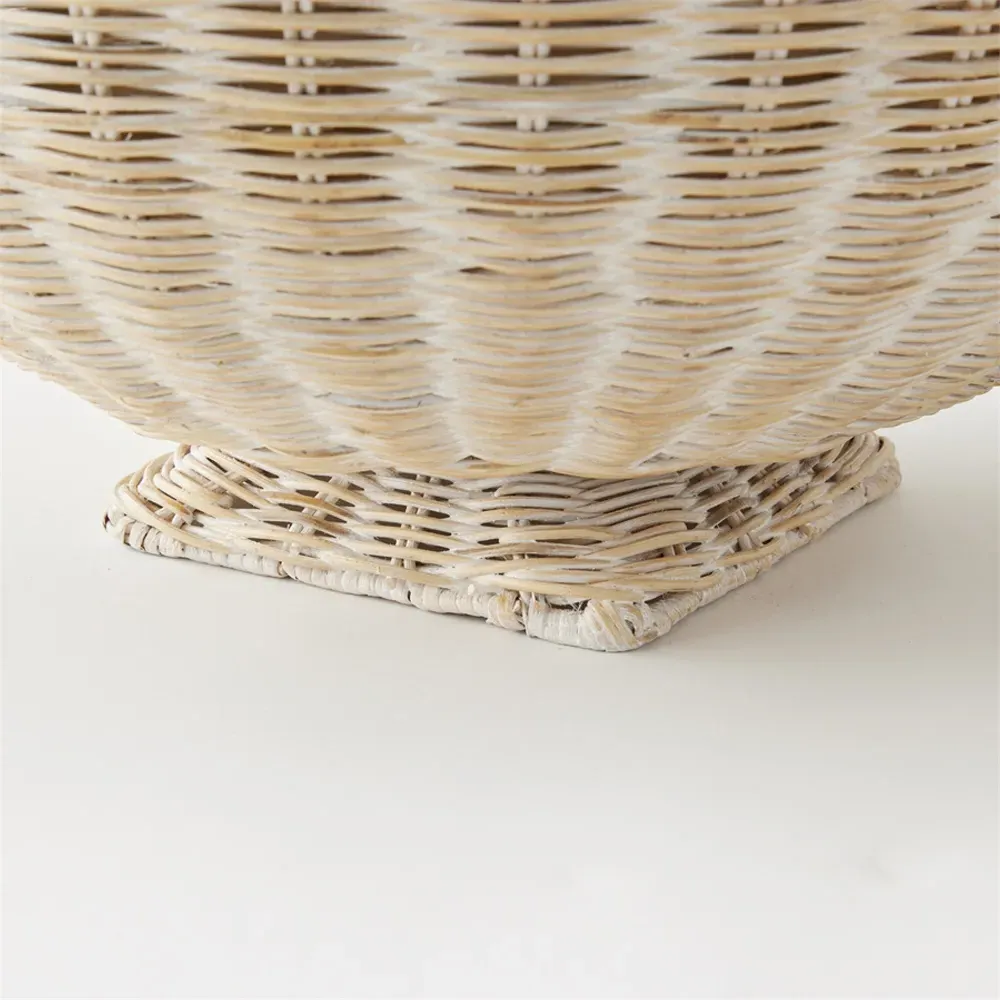 Everly Round Decorative Bowl - Beige, Rattan