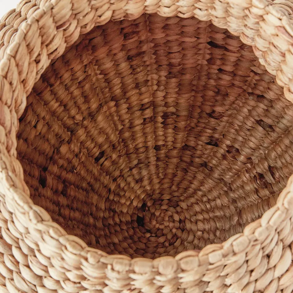 Evienne Round Decorative Vase - Natural, Water Hyacinth