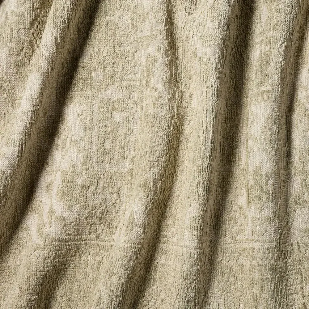 Evric Patterned Hand Knotted Rug - Green, Wool