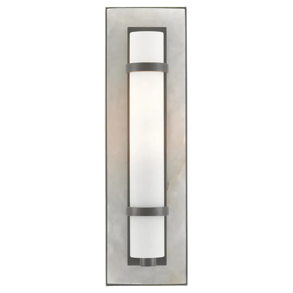 Ezar Wall Sconce - Oil Rubbed Bronze, Alabaster
