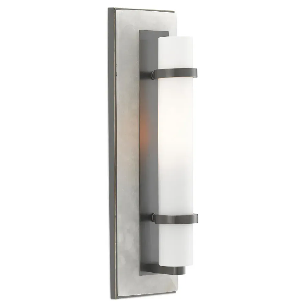 Ezar Wall Sconce - Oil Rubbed Bronze, Alabaster