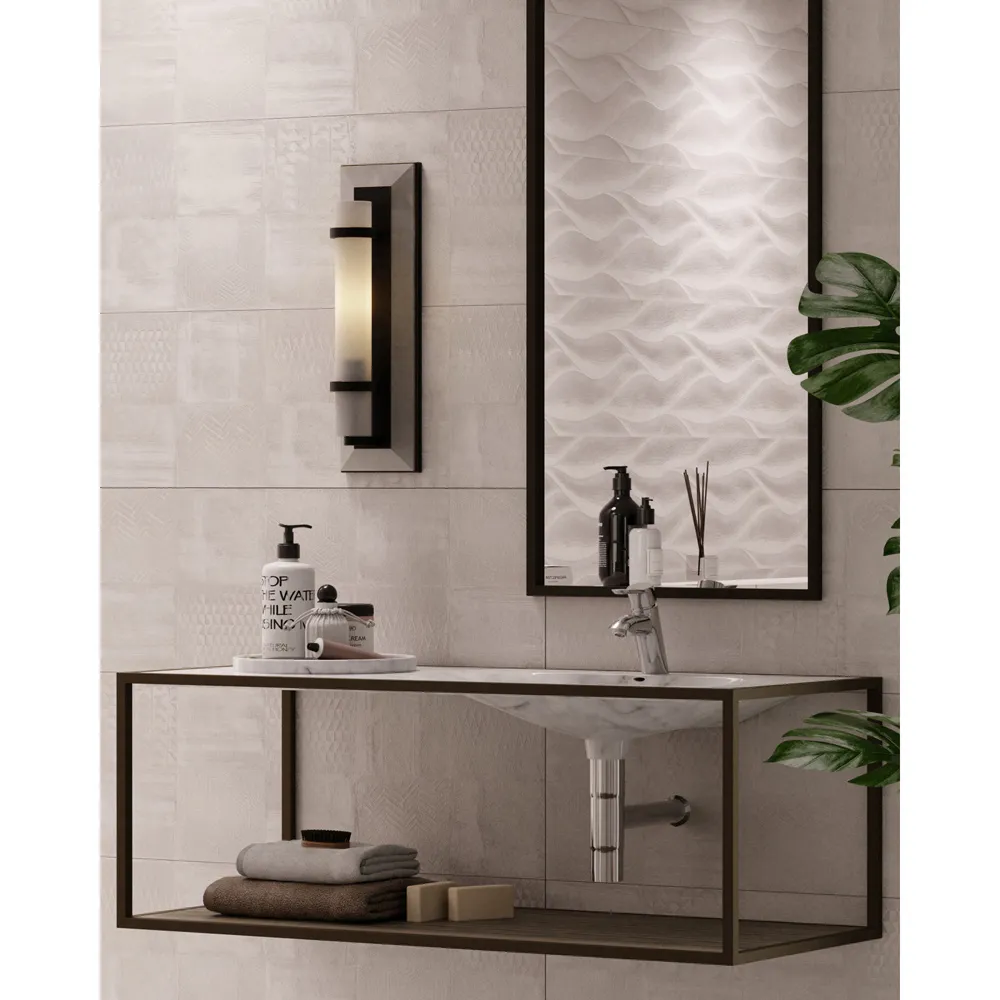 Ezar Wall Sconce - Oil Rubbed Bronze, Alabaster