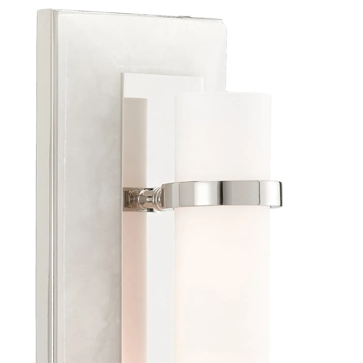 Ezar Wall Sconce - Polished Nickel, Alabaster
