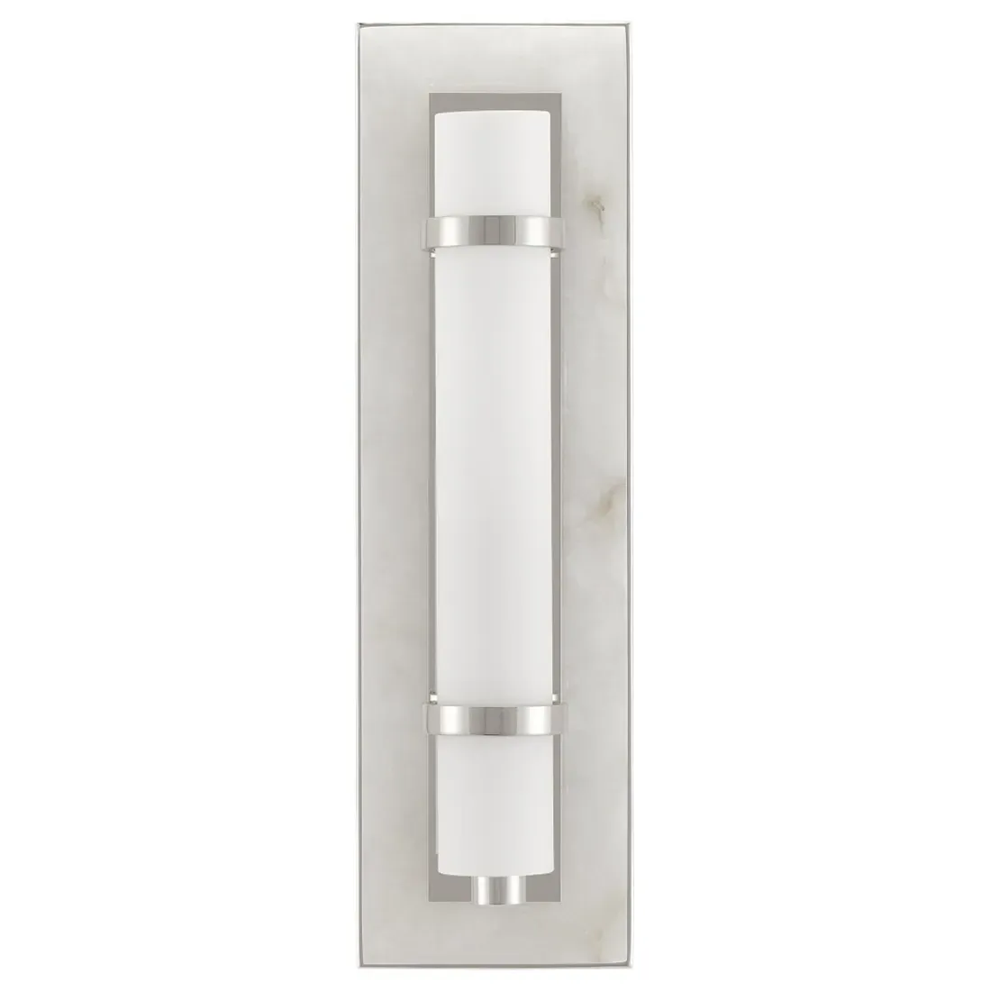 Ezar Wall Sconce - Polished Nickel, Alabaster