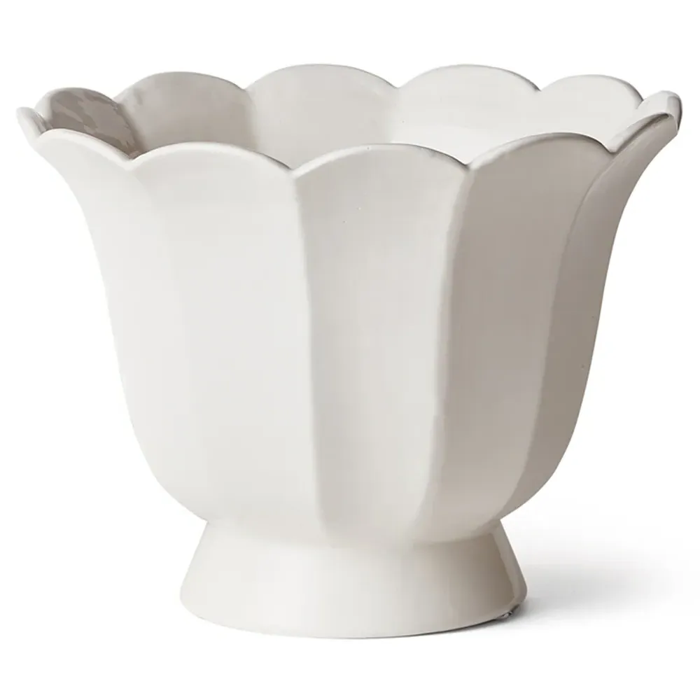 Ezekiel Large Planter - White, Ceramic image