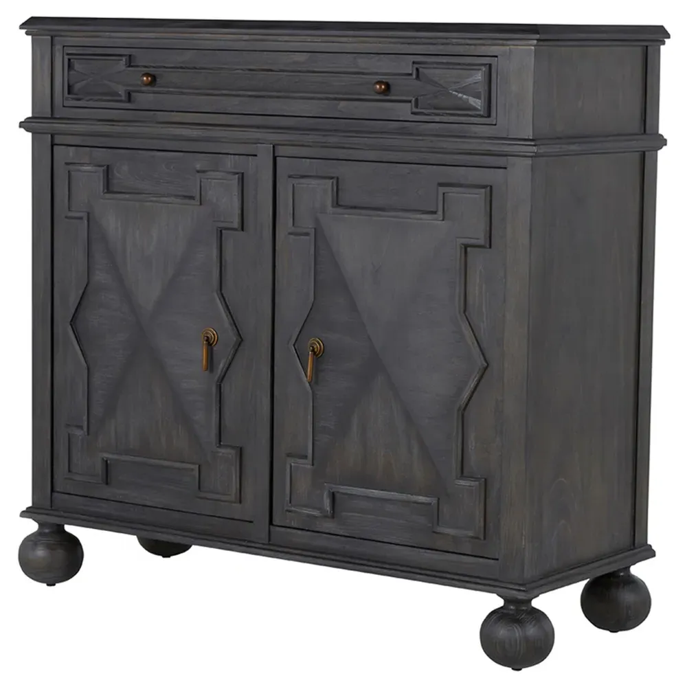 Ezekiel Sideboard - Cerused Black, Wood