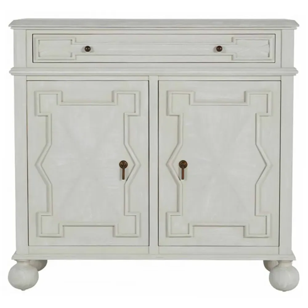 Ezekiel Sideboard - Cerused White, Wood