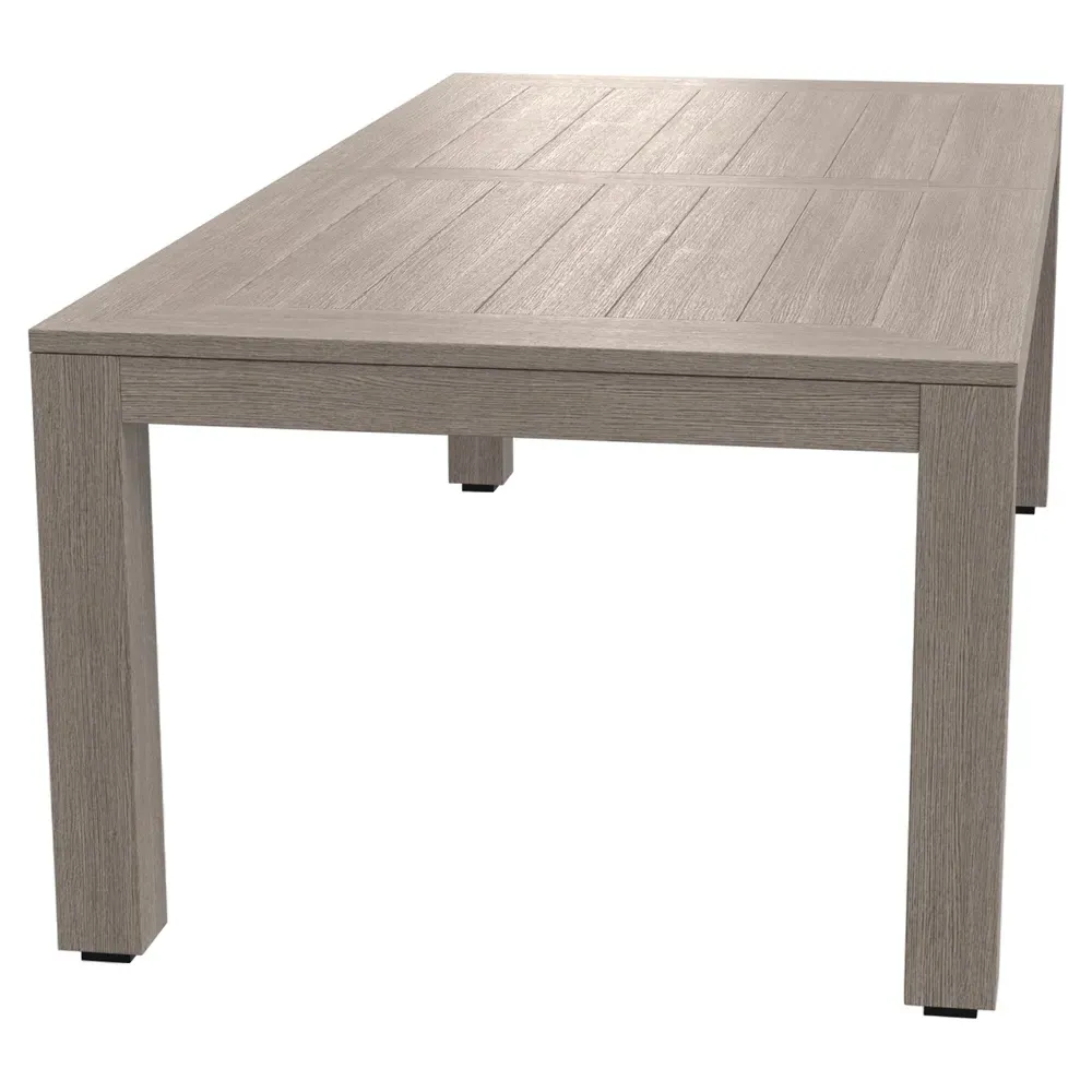 Ezra Extendable Outdoor Dining Table - Driftwood, Aluminum