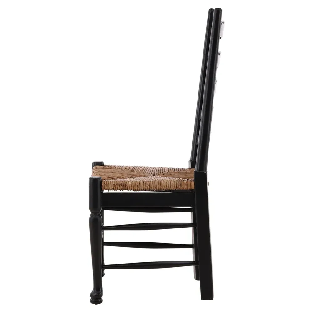 Ezra Ladderback Dining Chair - Black, Mahogany