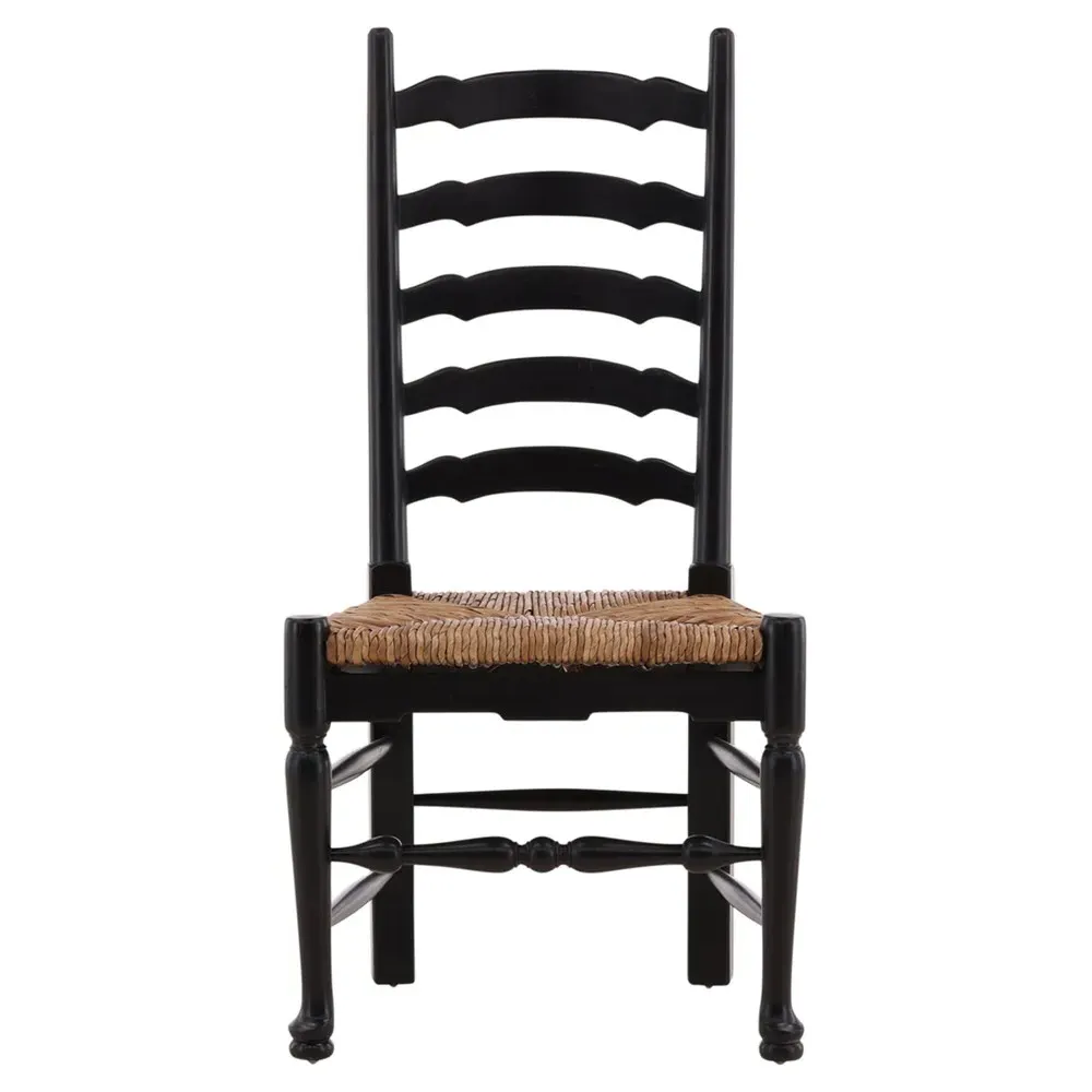 Ezra Ladderback Dining Chair - Black, Mahogany image