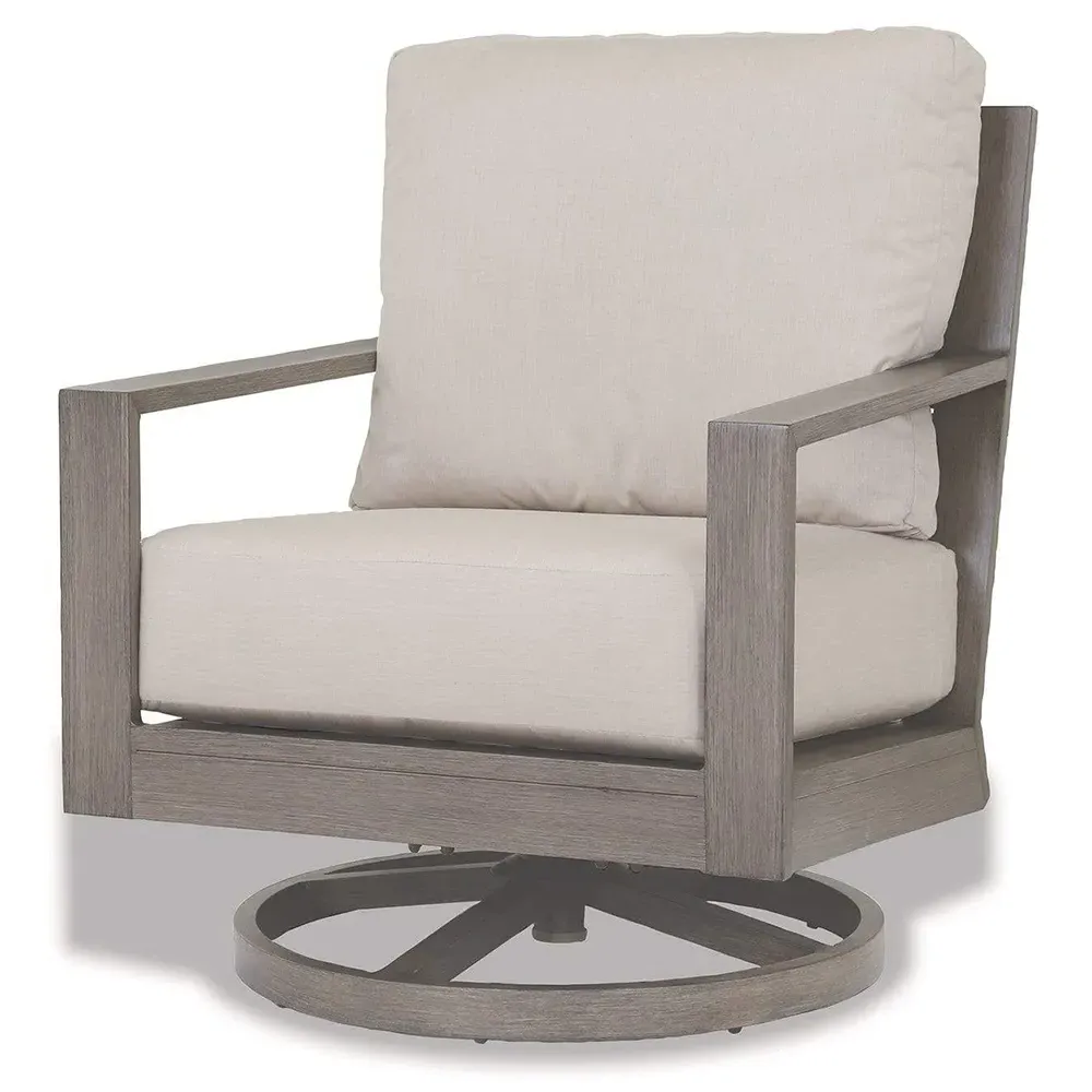 Ezra Outdoor Rocker - Taupe Grey, Aluminum