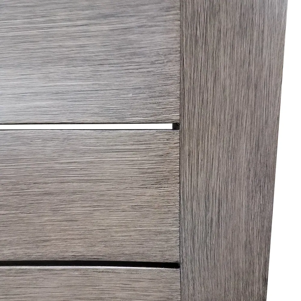 Ezra Rectangular Outdoor Dining Table - Taupe Grey, Aluminum