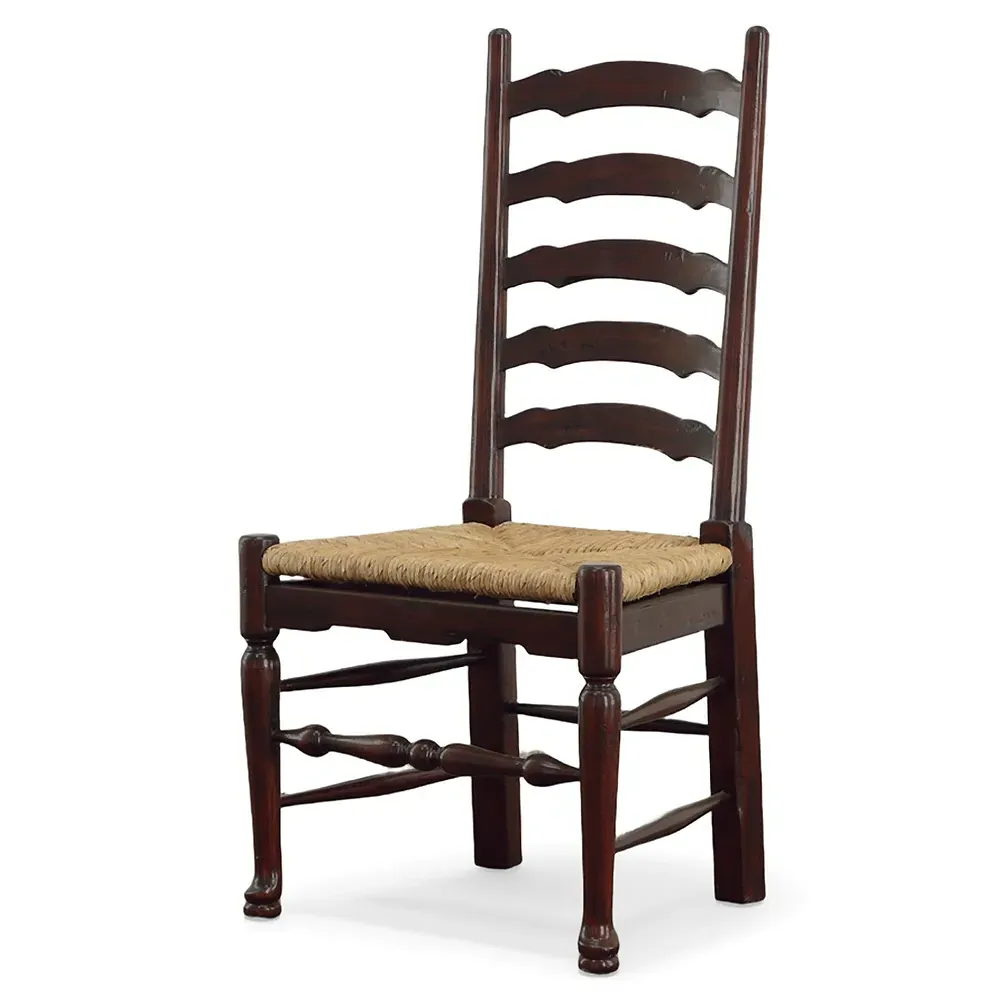 Ezra Woven Dining Side Chair - Brown, Mahogany