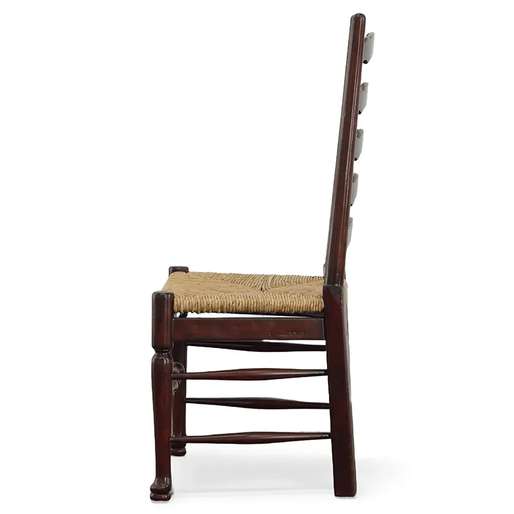 Ezra Woven Dining Side Chair - Brown, Mahogany