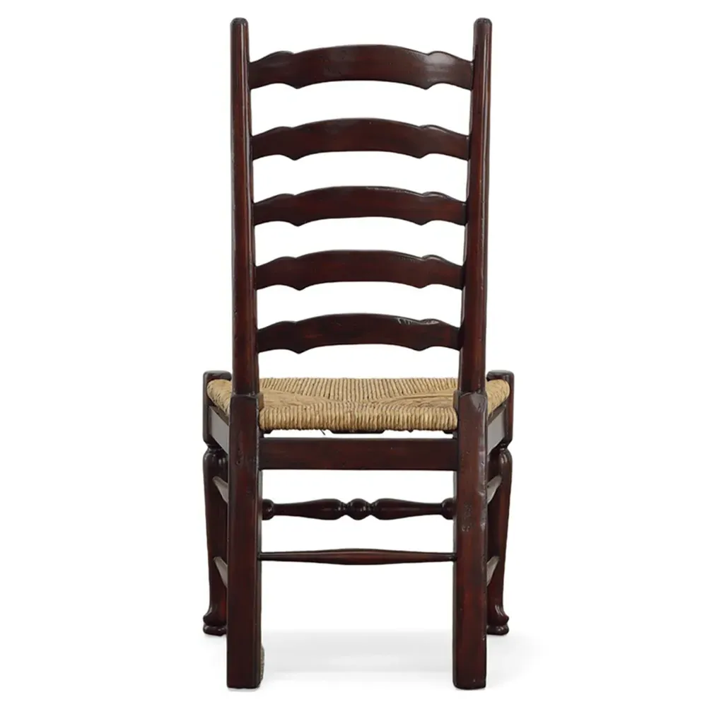 Ezra Woven Dining Side Chair - Brown, Mahogany