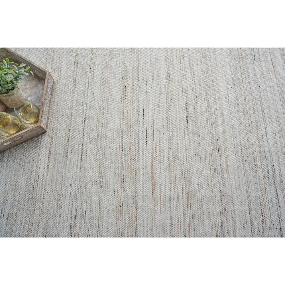 Ezraiah Patterned Indoor Outdoor Rug Sample - Light Beige, PET