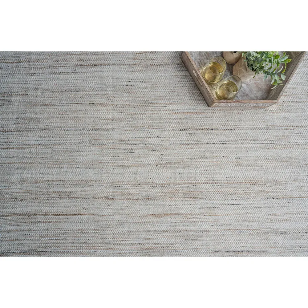 Ezraiah Patterned Indoor Outdoor Rug Sample - Light Beige, PET