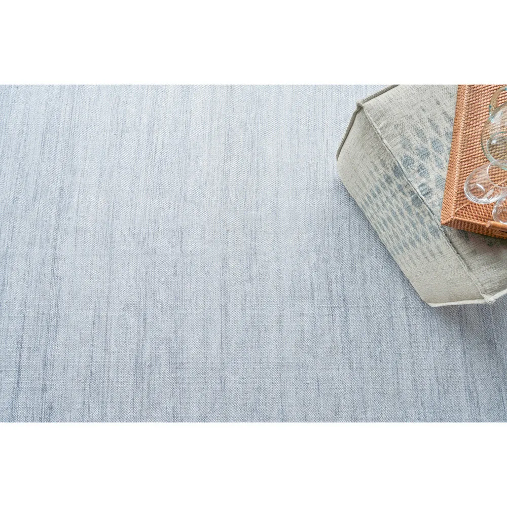 Ezraiah Patterned Indoor Outdoor Rug Sample - Light Blue, PET