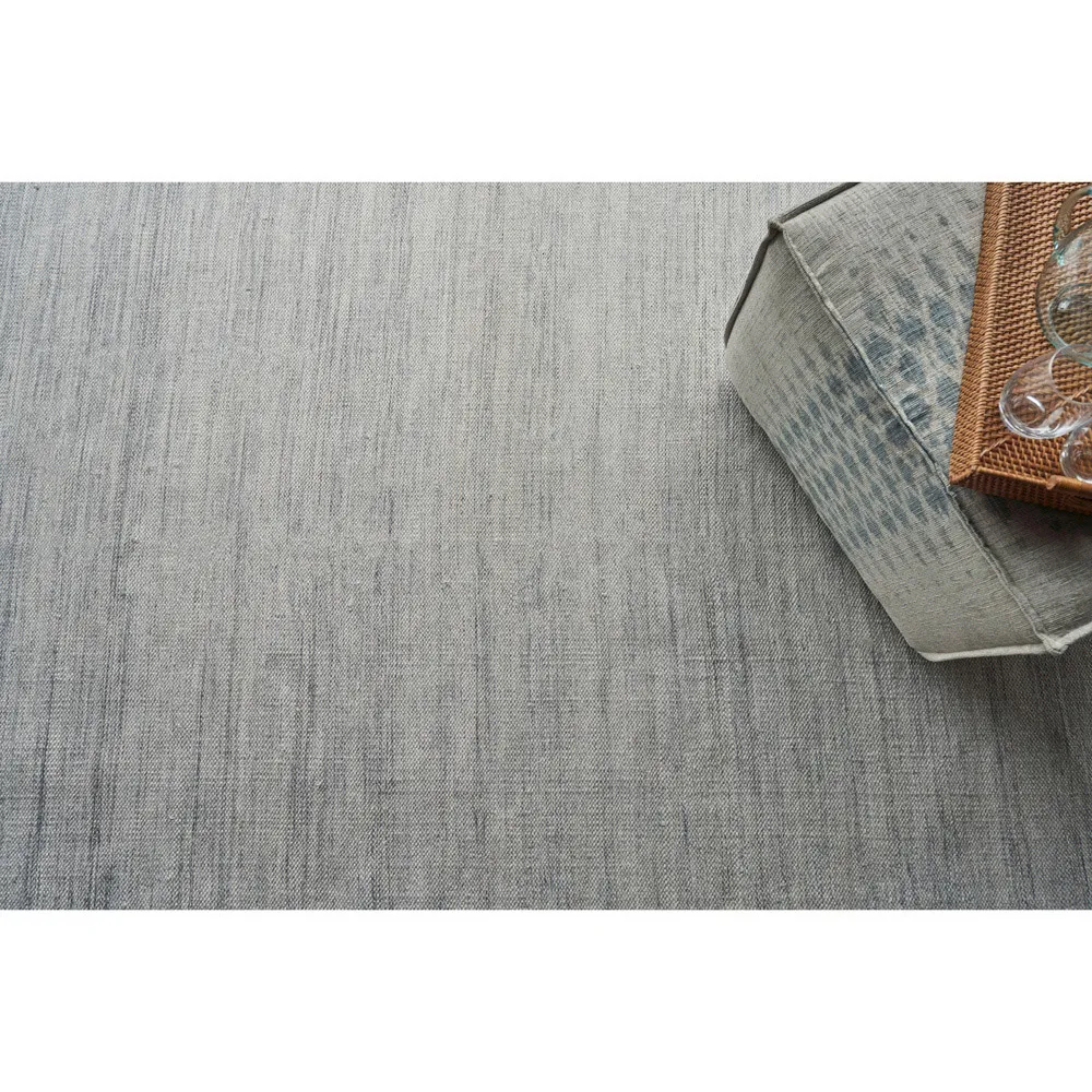 Ezraiah Patterned Indoor Outdoor Rug Sample - Light Silver, PET