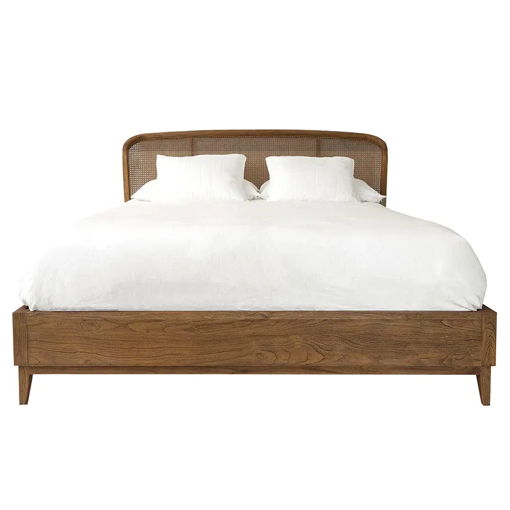 Fabian Queen Size Bed Frame - Natural, Teak image