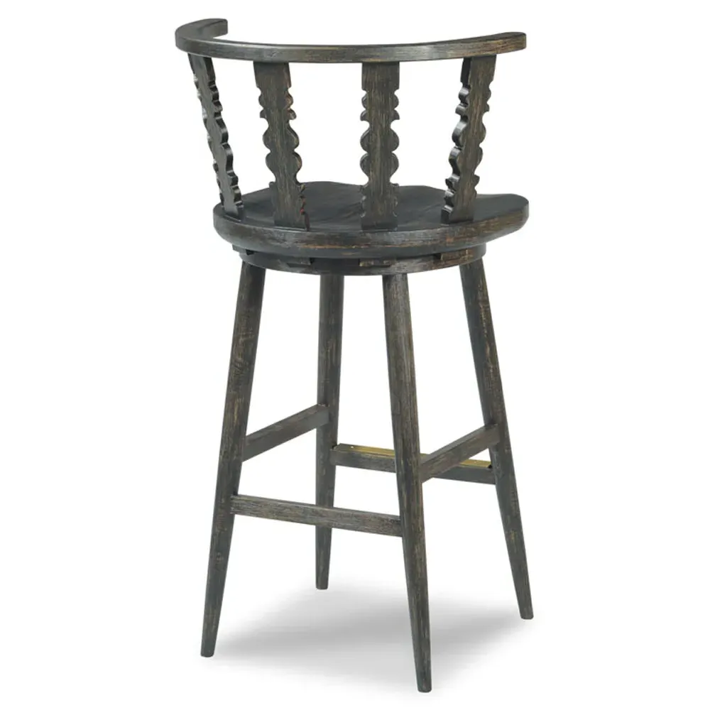 Fable Counter Stool - Black, Hardwood