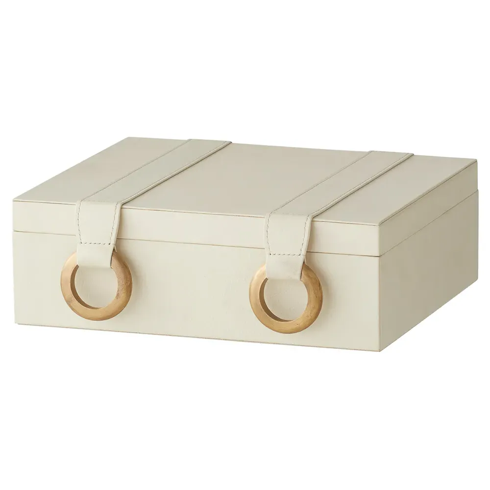 Facci Decorative Box - Cream, Leather