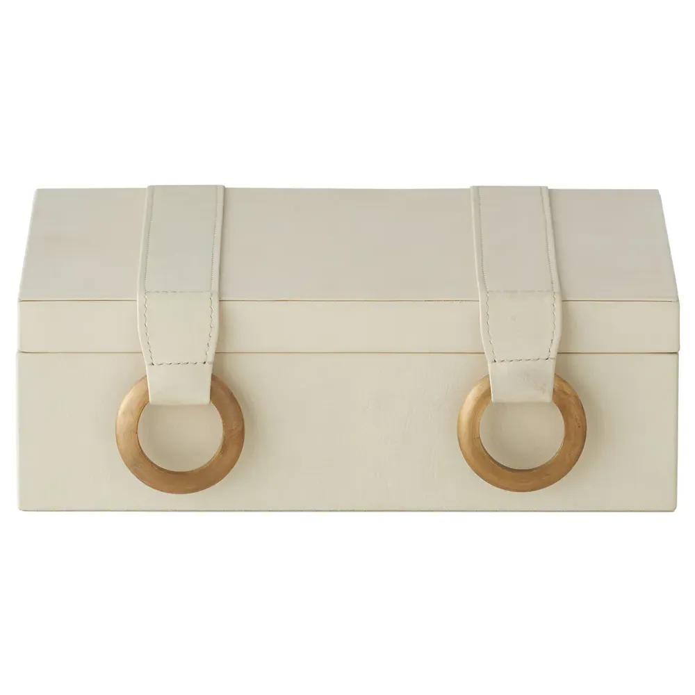 Facci Decorative Box - Cream, Leather image