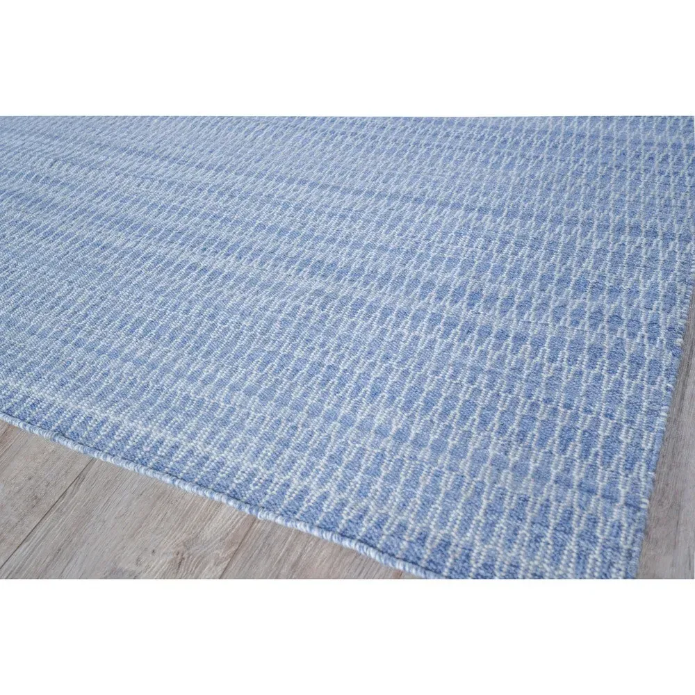 Faedra Lattice Patterned Indoor Outdoor Rug - Blue, PET