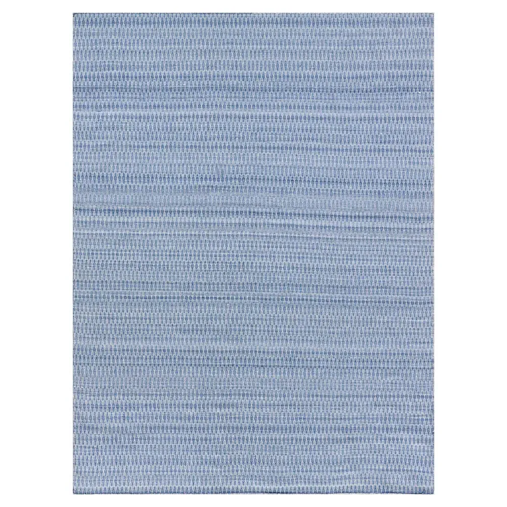 Faedra Lattice Patterned Indoor Outdoor Rug - Blue, PET
