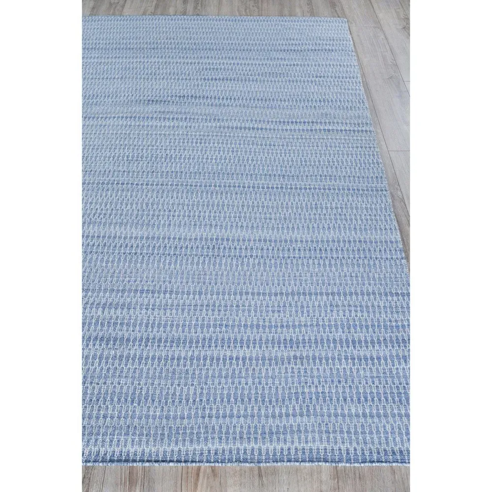 Faedra Lattice Patterned Indoor Outdoor Rug Sample - Blue, PET