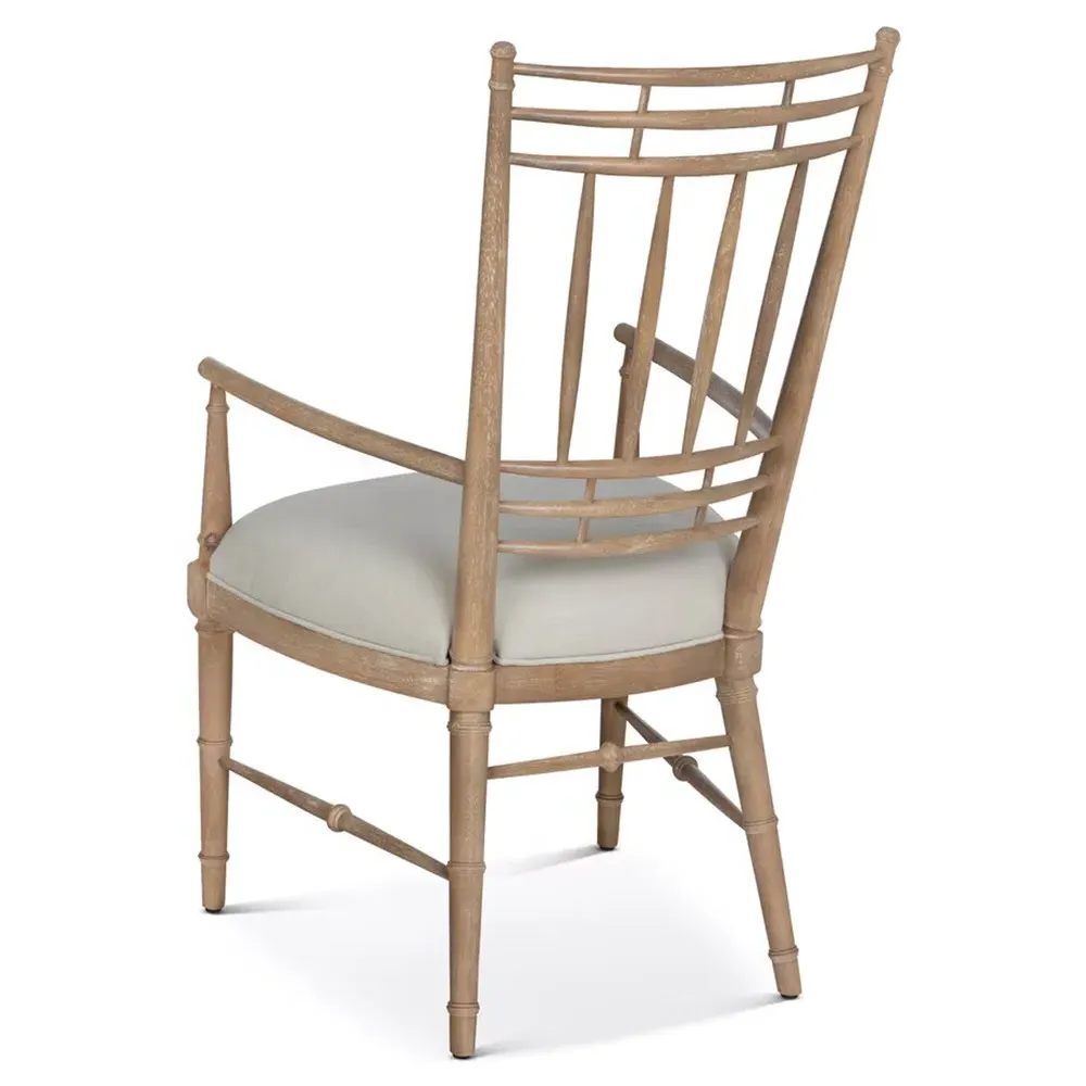 Faith Dining Arm Chair - Grey, Parawood